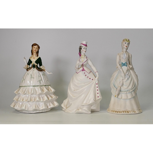 415 - Three Royal Worcester Lady Figures to include Debutante and two matte examples