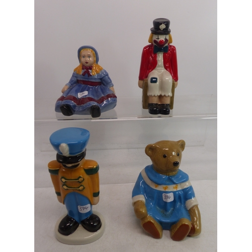 394 - A collection of 4 Wade figures to include Emily Doll, Toy Soldier, Amelia Bear & Chuckles the Clown ... 