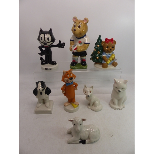 402 - A collection of Wade figures to include Felix, Jonno Bear, Mr Jinx, Bertie Badger etc (1 tray)