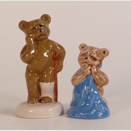 30 - Wade prototype Oops the Bear, version 2, brown bear with white bandage unmarked to base together wit... 