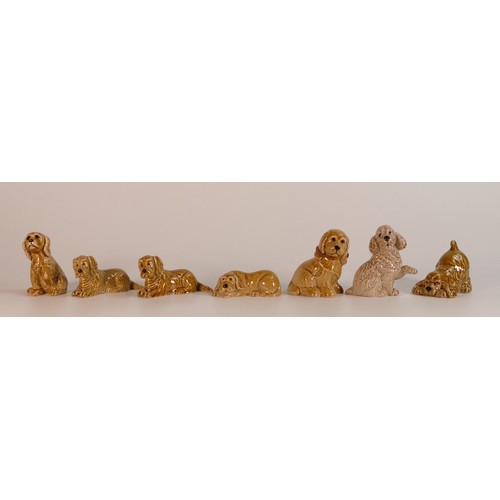 31 - Wade dog figures to include Birmingham Fair Spaniel in a beige colourway, Christmas puppy, Collector... 