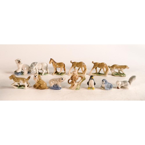 60 - A collection of Wade Whimsies to include horses, squirrel, penguin, etc. (13)