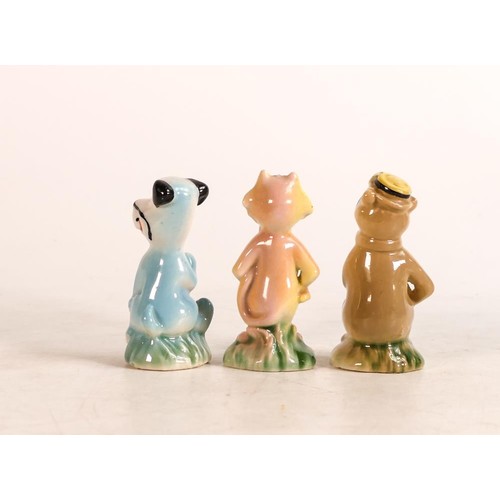 63 - Wade Whimsies Mr Jinx, Yogi Bear and Huckleberry Hound - Yogi has production mark on lower back, sma... 