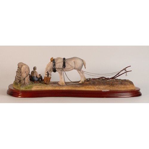 74 - Border Fine Arts figure group 'Ploughmans Lunch', limited edition, Anne Wall, length of base 49cm