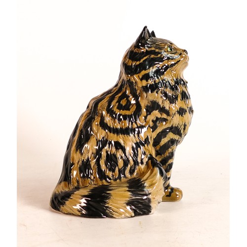 91 - Beswick seated Persian cat 1880, Swiss roll, brown & black colours.