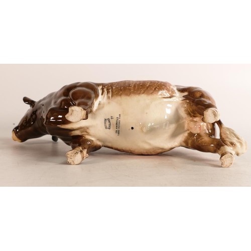 100 - Beswick Dairy Shorthorn Bull, model 1504