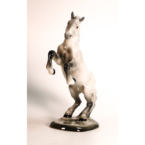 113 - Beswick model of a rearing Welsh Cob in grey gloss, 1014, minute chip to base edge and some light cr... 