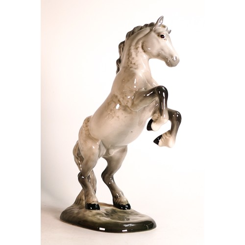 113 - Beswick model of a rearing Welsh Cob in grey gloss, 1014, minute chip to base edge and some light cr... 