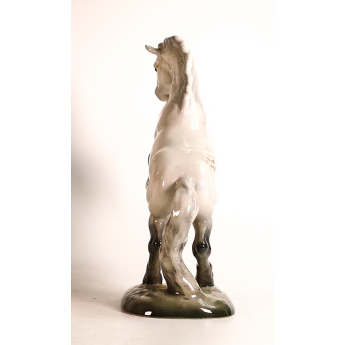 113 - Beswick model of a rearing Welsh Cob in grey gloss, 1014, minute chip to base edge and some light cr... 