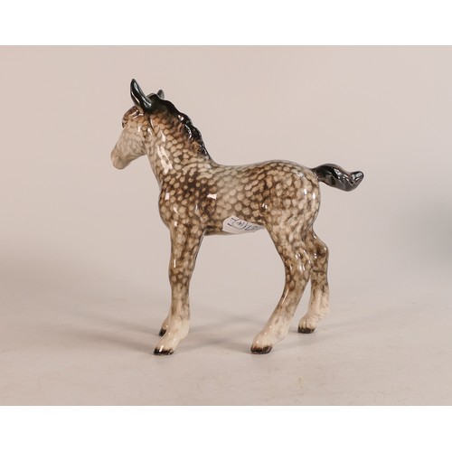 114 - Beswick Rocking Horse Grey Shire foal, model no. 951, early example with blue highlights to head are... 