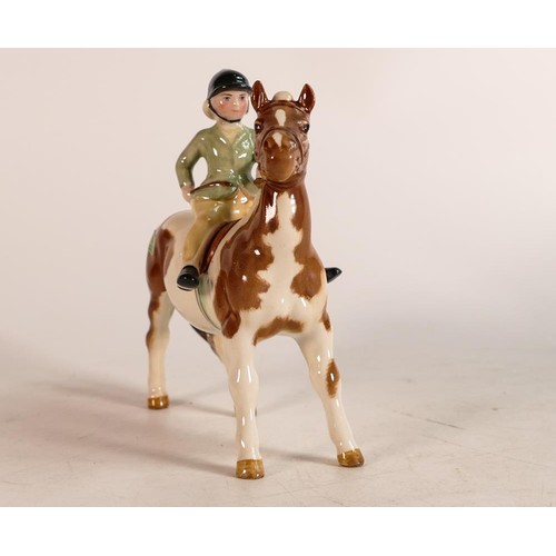 138 - Beswick Girl on Skewbald Pony, model 1499