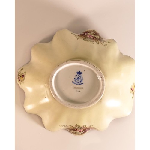 194 - Carlton ware Wiltshaw & Robinson Ivory Blushware twin handled Entrée dish in the Heather pattern in ... 