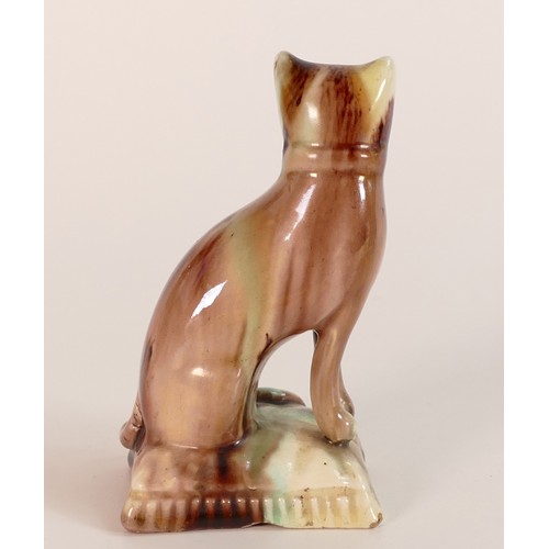 209 - Early 19th century Whieldon type model of a Cat. Height 9.3cm