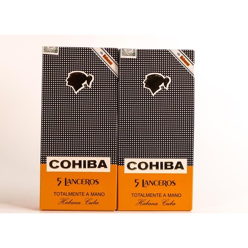 1888 - Cohiba Lanceros hand made Cuban cigars, 2 sealed boxes of 5.