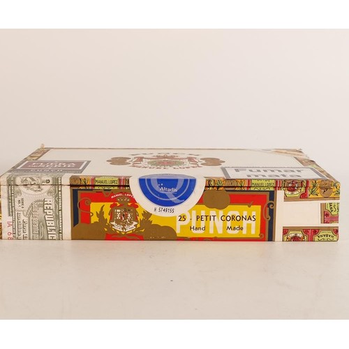 1890 - Punch Manuel Lopez Petit Corona handmade Cuban cigars, dated March 2008, sealed box of 25.