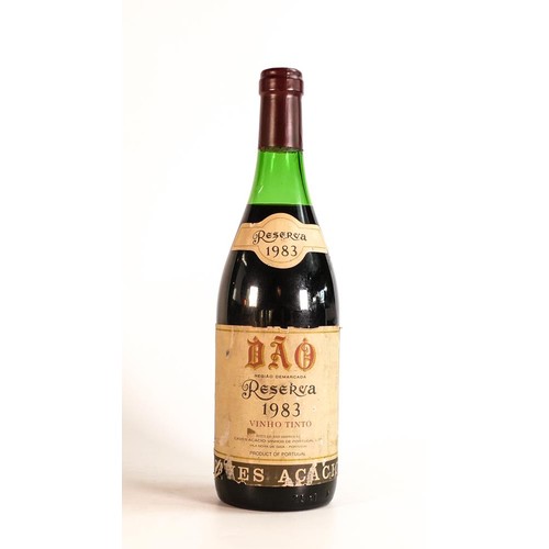 1893 - Portuguese bottle of Red wine, Dao, Regiao Demarcada Reserva 1983 21 x 16 x 33cm. Vinho Tinto.