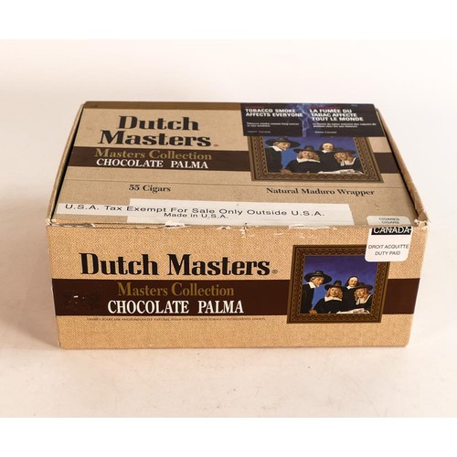 1906 - 34 Dutch Masters chocolate Palma Maduro cigars, approx. 5.5 in x 42 ring gauge. Made in USA. Box ope... 