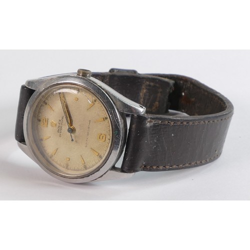 2060 - Rolex Oyster Royal stainless steel wristwatch, Guarantee dated 1955, watch no 6244/920097. d.3.25cm,... 