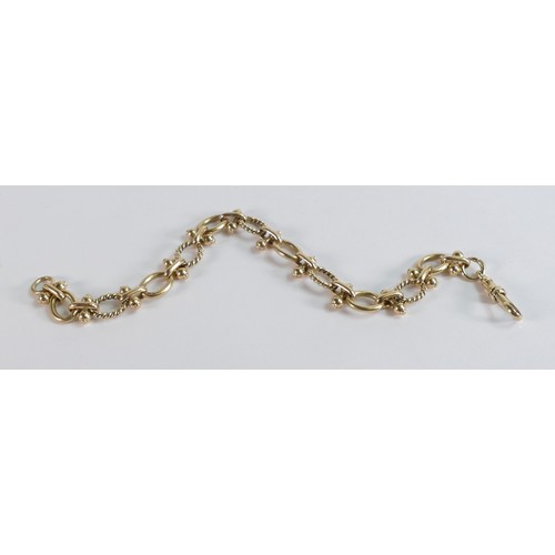 2214 - 9ct gold quality bracelet, 24.6g.