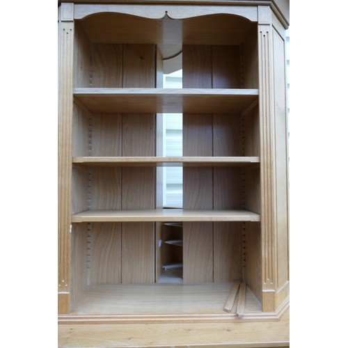 603 - Pendyrm Furniture of Looe Cornwall, Large Pine Corner Bookshelf with Unusual Secret Compartments. Pe... 