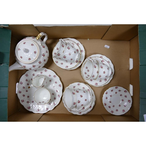 22 - Aynsley Rosedale Floral 21 piece tea set