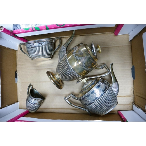 25 - Decorative Silverplated Tea & Coffee Service