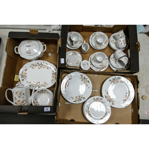 37 - A large  collection of Royal Winton Floral Patterned Tea & Dinnerware including tea set, dinner plat... 