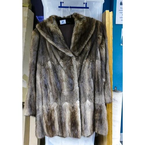 41 - Vintage James Smith Fur Jacket, approx size 14