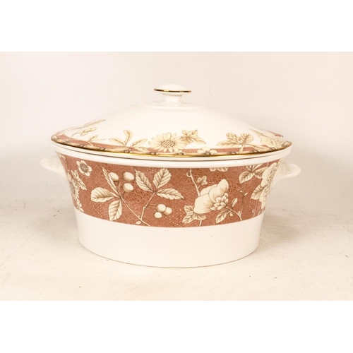 48 - Large Wedgwood Floral Decorated Tureen, length 30cm