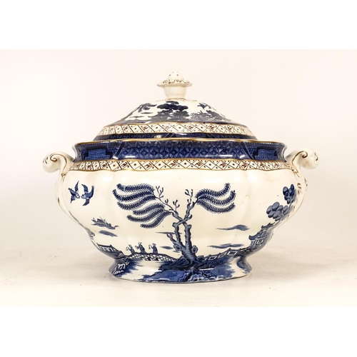 61 - Booths Real Old Willow Patterned Large Tureen