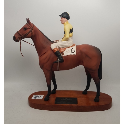 291 - Beswick Connoisseur model of Arkle with Pat Taaffe up, reins a/f.