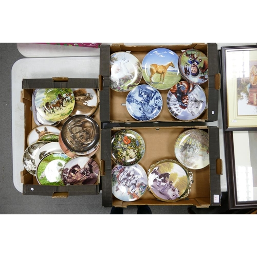 17 - A Large collection of Decorative Wall Plates including Royal Doulton Shire Horse Plates, Ruth Sander... 