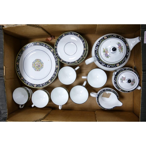 20 - A collection of Wedgwood Runnymede patterned Cup & saucers, Salad Plates & tea service (seconds)