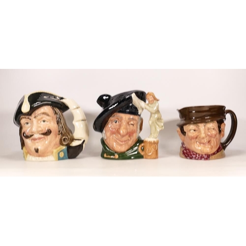 302 - Royal Doulton Large Character Jugs Sam Weller , Capt Henry Morgan D6467 & Tam O 'Shanter D6632(3)