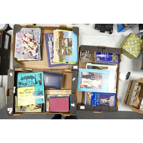 33 - A large collection of books & magazines with Royal, Recipe's Collectable themes(3 trays)