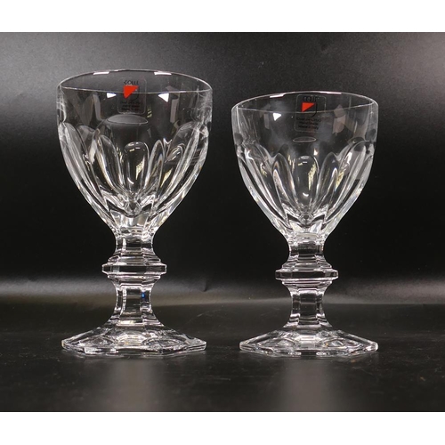 215 - Five Cole Lead crystal Wine Glasses including 3 Red & Two White, tallest 14.5cm