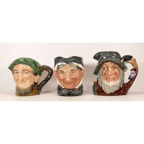 279 - Royal Doulton Large Character Jugs Granny , Rip Van Winkle D6438 & Auld Mac D5823(3)