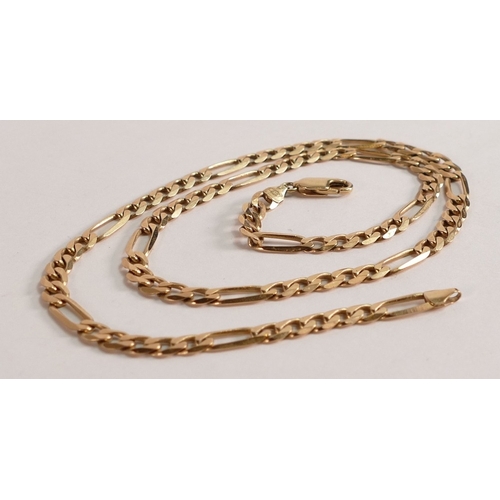 735 - 9ct gold quality 20.5 inch necklace, 18.3g.