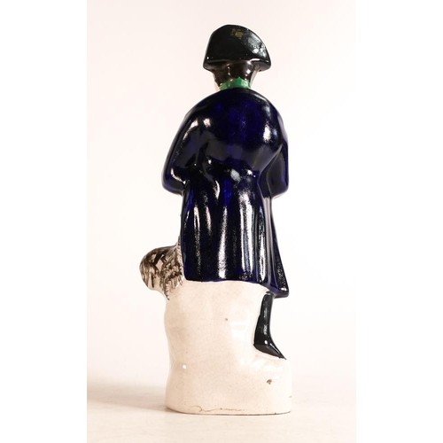 48 - Mid-Victorian Staffordshire portrait figure of Napoleon Bonaparte. Modelled with hand in jacket and ... 