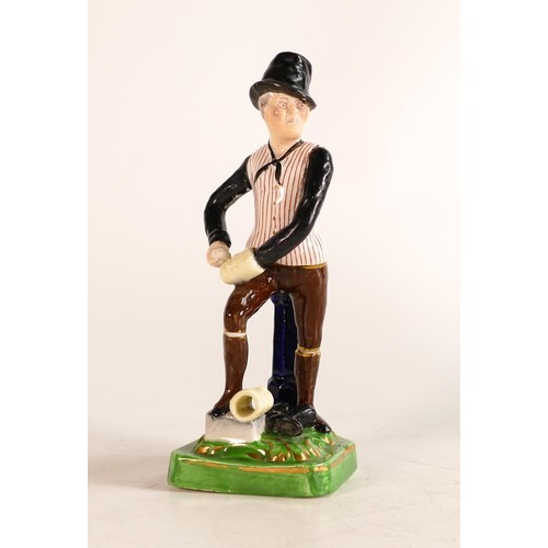 49 - Early Victorian theatrical Staffordshire figure of Sam Weller as played by actor William John Hammon... 