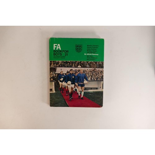 355 - A collection of 1960's football books including FA Book for Boys 21 1968, Soccer the International W... 