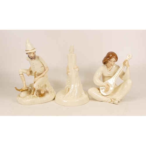 219 - Royal Doulton Enchantment figures Lyric HN2757, The Magpie Ring HN2978 and Rumpelstiltskin HN3025 (3... 