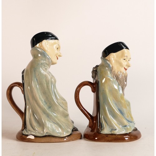 421 - Pair of Royal Doulton small toby jugs Spook D7132 and Bearded Spook D7133. (2)