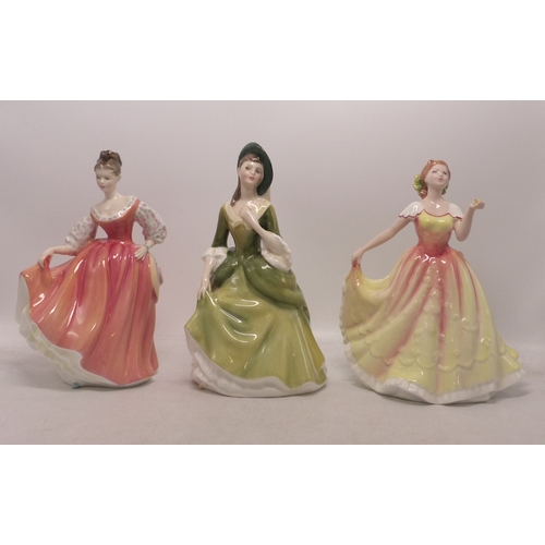 346 - Three Royal Doulton Lady Figures to include Sandra HN2401, Figure of the Year 1995 Deborah HN3644 an... 