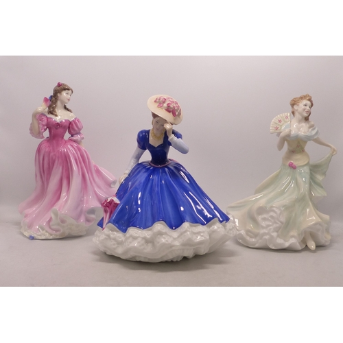 348 - Three Royal Doulton Lady Figures to include Figure of the Year 1999 Lauren HN3975, Millenium Celebra... 