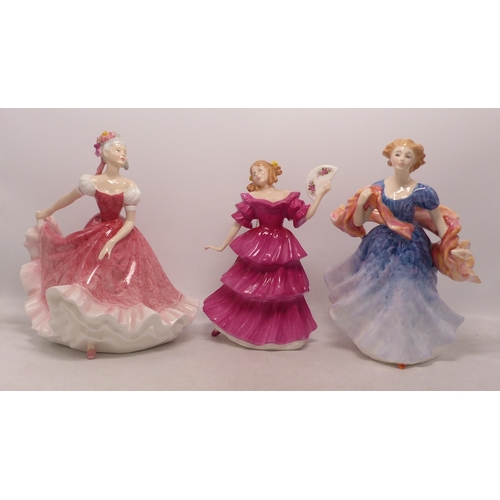 350 - Three Royal DOulton Lady Figures to include Morning Breeze HN3313, Figure of the Year 1994 Jennifer ... 