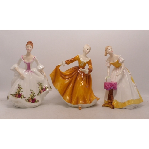 352 - Three Royal Doulton Lady Figures to include Country Rose HN3221, Kirsty HN2381 and Happy Birthday HN... 