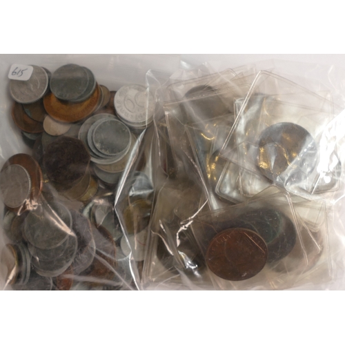 615 - Quantity of pre decimal UK coins in plastic coin envelopes, some uncirculated with lustre, dating ba... 