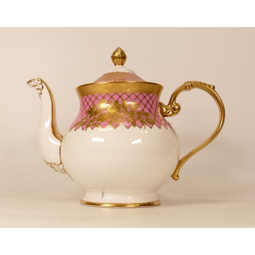 10 - Large De Lamerie Fine Bone China heavily gilded Special Commission Tea Pot , specially made high end... 