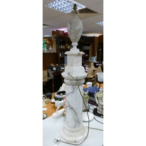 269 - Large Alabaster Lamp in 3 pieces, aprox. 125cm